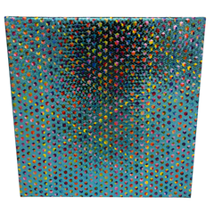 07 - Ásgeir Skúlason, "Untitled", Þríása ofin plastbönd, 50x50cm, 2021.