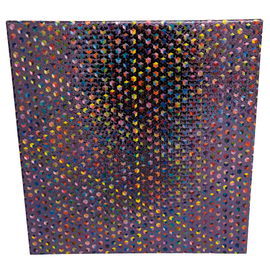 08 - Ásgeir Skúlason, "Untitled", Þríása ofin plastbönd, 50x50cm, 2021.