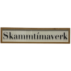 22 - Dagur Benedikt Reynisson, "Skammtímaverk", Akrýl skjáprentun á gleri, 14x63cm, 2024.