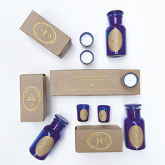OPJET PARIS Set of 5 Candles Blue Herbarium 5cm