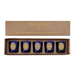 OPJET PARIS Set of 5 Candles Blue Herbarium 5cm