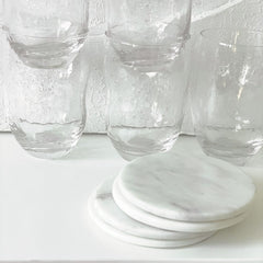 OPJET PARIS Marble Coaster White Ø10cm