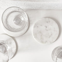 OPJET PARIS Marble Coaster White Ø10cm