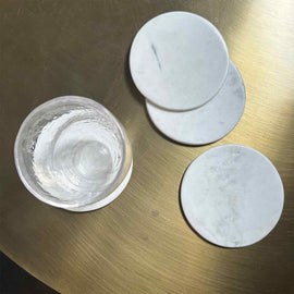 OPJET PARIS Marble Coaster White Ø10cm