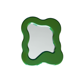 SALÓME HOLLANDERS Glazed Mirror Original 90cm Deep Green