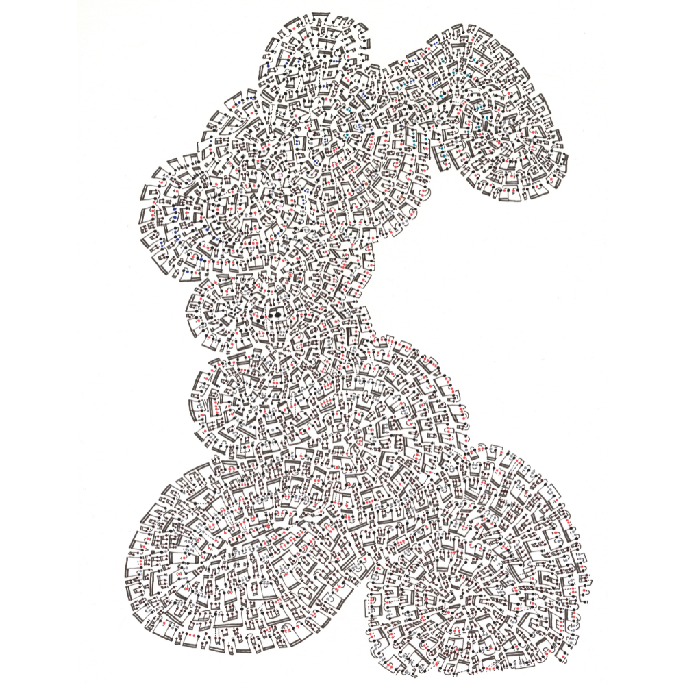 66 - Páll Ivan frá Eiðum, "Untitled (1)", Pens on paper, 30x40cm, 2025.