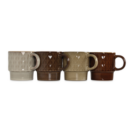 OPJET PARIS Set Of 4 Mugs Fox 9cm