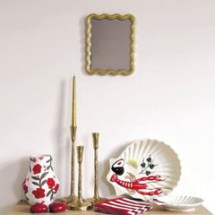 OPJET PARIS Set Of 3 Candle Holders Gold Alice 25cm