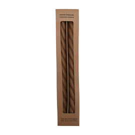 OPJET PARIS Set Of 2 Long Candles Twisted 25cm