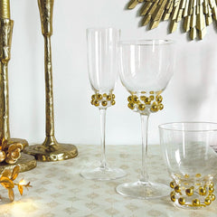 OPJET PARIS Glass Champagne Gold Perlé 23cm