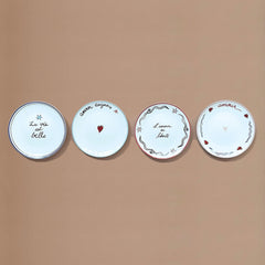 OPJET PARIS Set Of 4 Dessert Plates Love 19cm