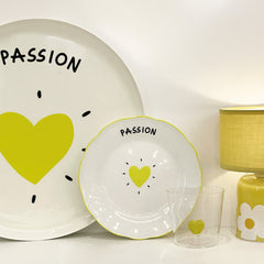 OPJET PARIS Set Of 4 Dessert Plates Love 19cm