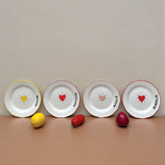 OPJET PARIS Set Of 4 Dessert Plates Love 19cm