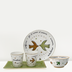 OPJET PARIS Set Of 4 Dessert Plates Love 19cm