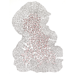 68 - Páll Ivan frá Eiðum, "Untitled (3)", Pens on paper, 30x40cm, 2025.