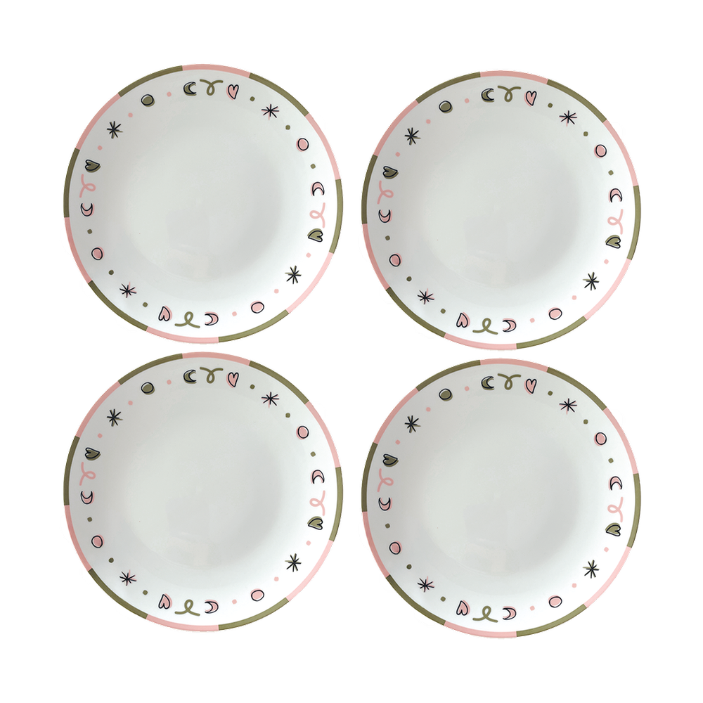 OPJET PARIS Set of 4 Dinner Plates 26cm
