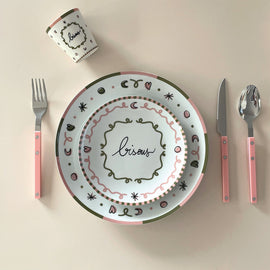 OPJET PARIS Set of 4 Dessert Plates Bisous 19cm