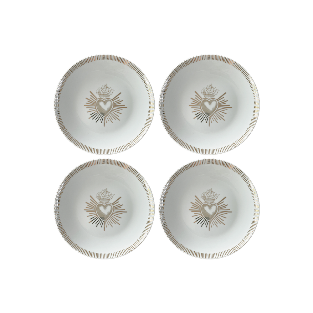 OPJET PARIS Set of 4 Dessert Plates Voto 19cm