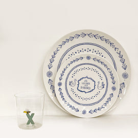 OPJET PARIS Set of 4 Dessert Plates French Expressions 19cm