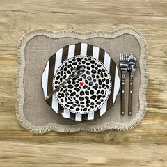 OPJET PARIS Set Of 4 Dessert Plates Leopard Print 19cm