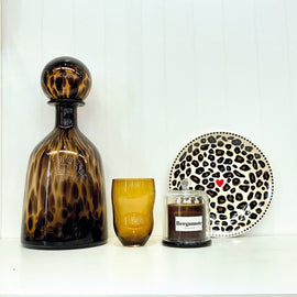 OPJET PARIS Set Of 4 Dessert Plates Leopard Print 19cm