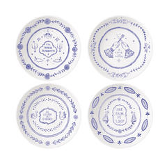 OPJET PARIS Set Of 4 Dinner Plates French Expressions 27cm