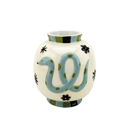 OPJET PARIS Blue Snake Vase 16cm