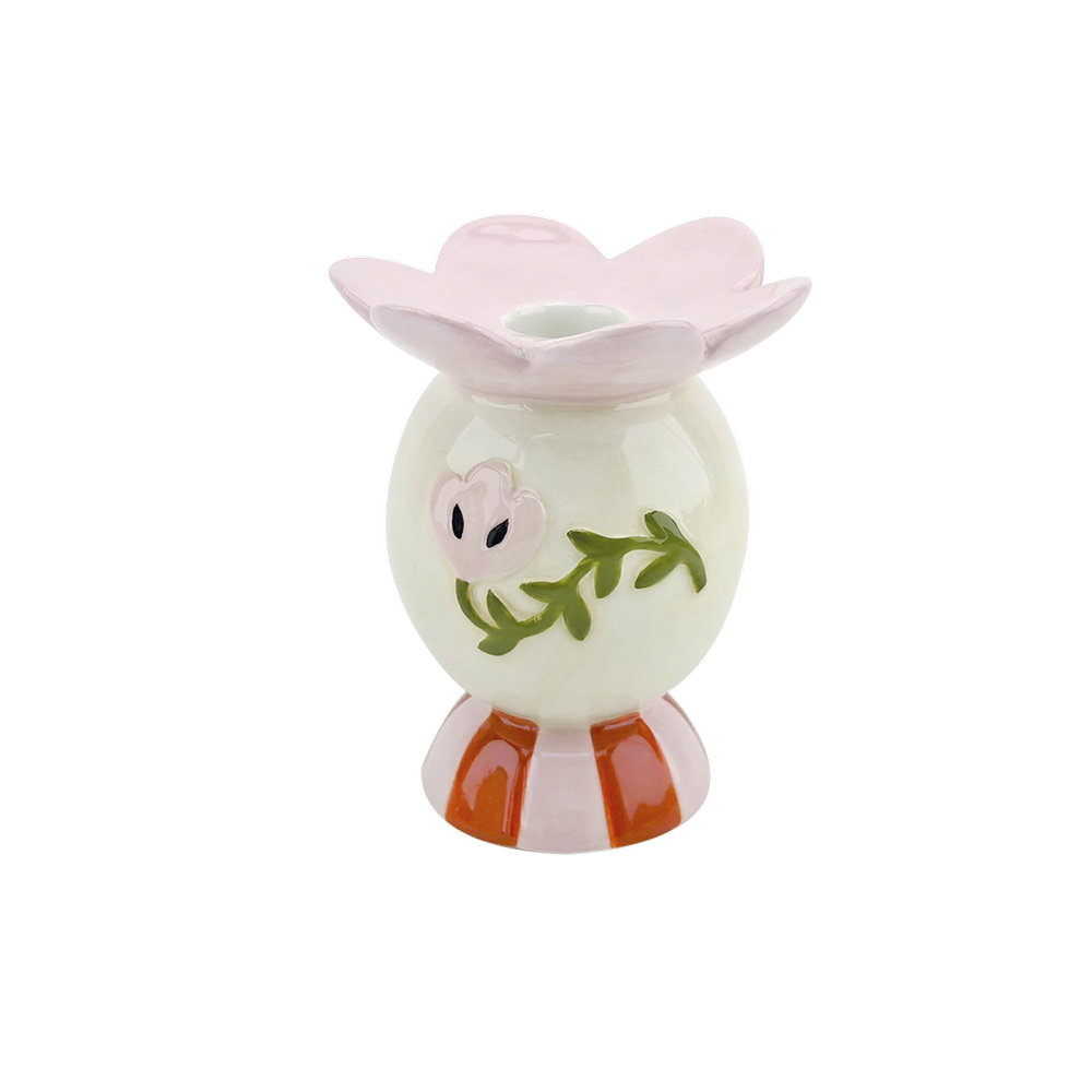 OPJET PARIS Flower Candle Holder Pink 11cm