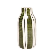OPJET PARIS Striped Vase Giulia Khaki