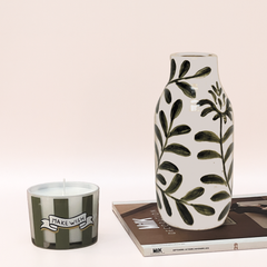 OPJET PARIS Vase Giulia Khaki Flower 25cm
