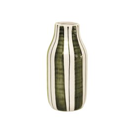 OPJET PARIS Striped Vase Giulia Khaki