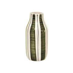 OPJET PARIS Striped Vase Giulia Khaki