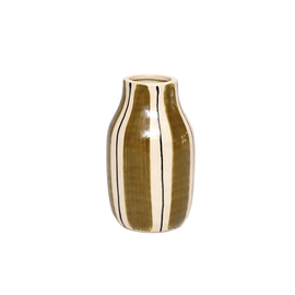 OPJET PARIS Striped Vase Giulia Brown
