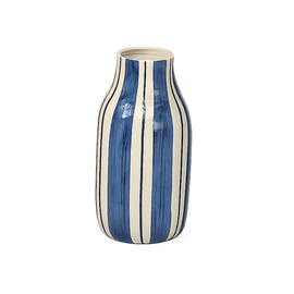 OPJET PARIS Striped Vase Giulia Dark Blue