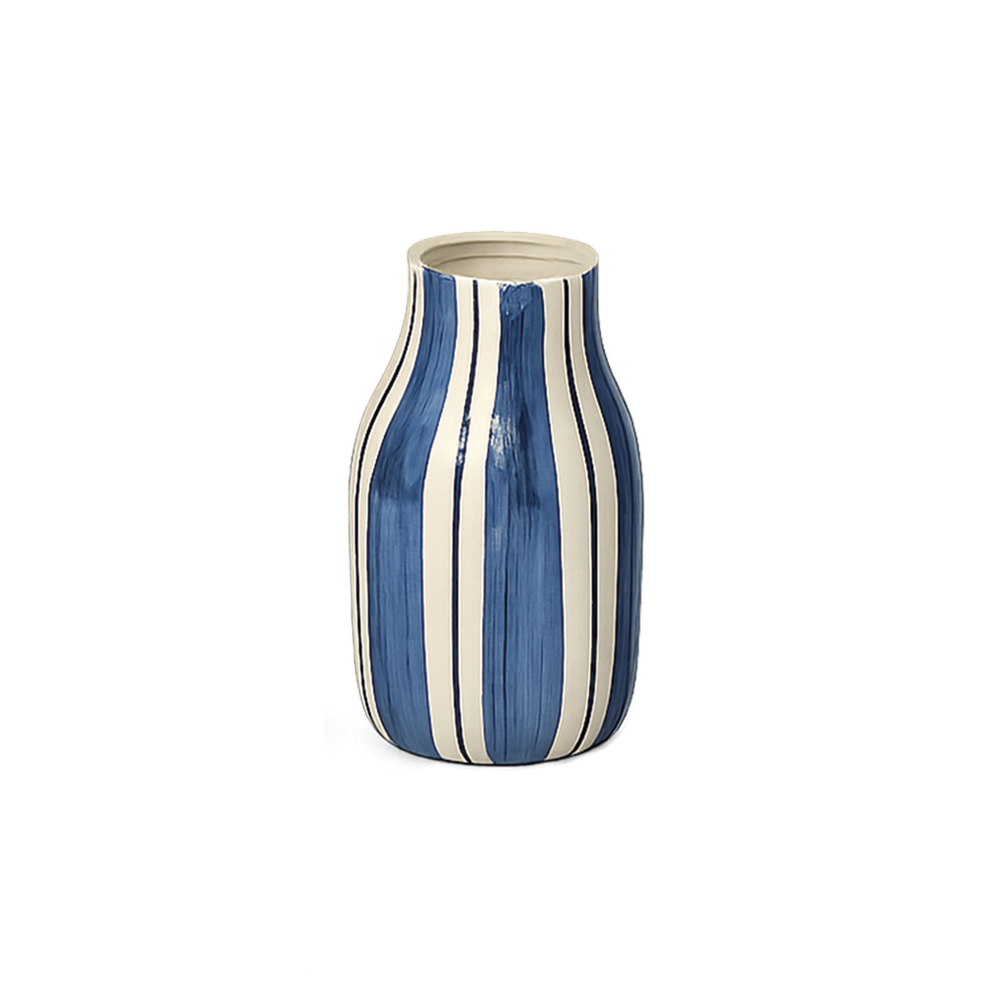 OPJET PARIS Striped Vase Giulia Dark Blue
