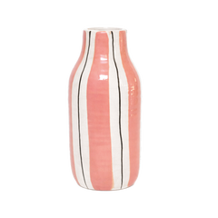 OPJET PARIS Striped Vase Giulia Pink