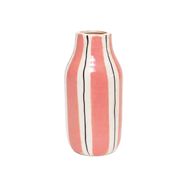 OPJET PARIS Striped Vase Giulia Pink