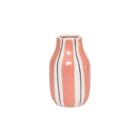 OPJET PARIS Striped Vase Giulia Pink