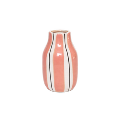 OPJET PARIS Striped Vase Giulia Pink