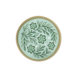 OPJET PARIS Glass Plate Green Flower