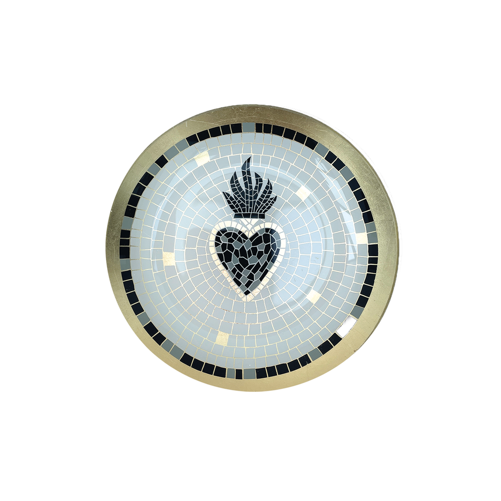 OPJET PARIS Glass Plate Heart Mosaic