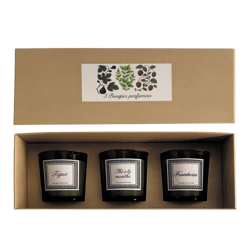 OPJET PARIS Set of 3 Botanic Scented Candles 7cm