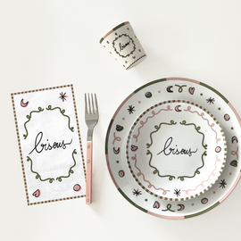 OPJET PARIS Rectangular Paper Napkins With Kisses x15