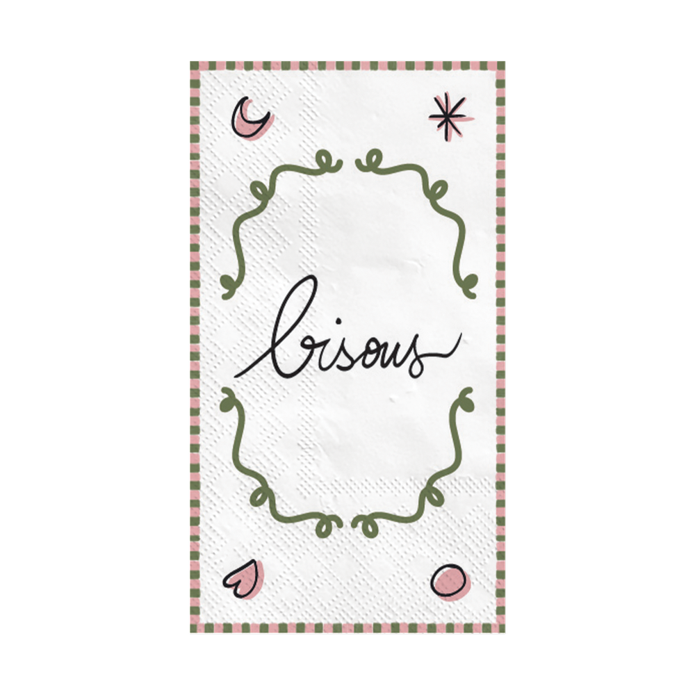 OPJET PARIS Rectangular Paper Napkins With Kisses x15