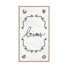 OPJET PARIS Rectangular Paper Napkins With Kisses x15