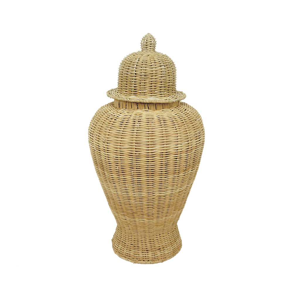 OPJET PARIS Decorative Rattan Amphora Vase 60cm