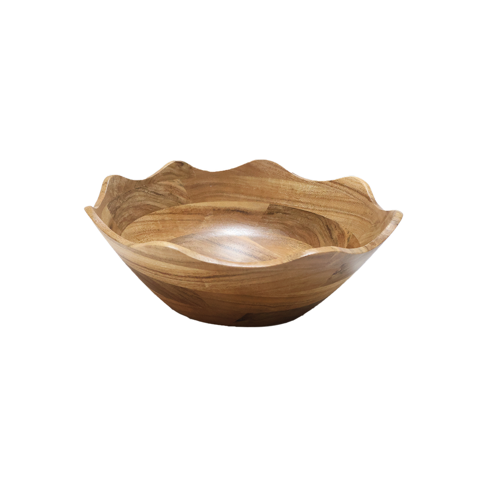 OPJET PARIS Wavy Wooden Salad Bowl 30cm