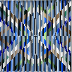 01 - Anna Álfheiður Brynjólfsdóttir, "Án titils", Akrýl á striga og strigaræmur, 100x100cm, 2025.