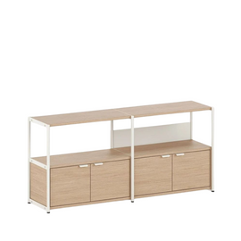 TIPTOE Shelf Unit With Doors H85xW164cm
