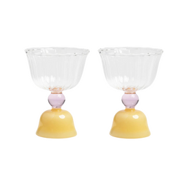&KLEVERING Set Of 2 Glasses Tulip Caramel